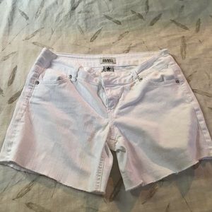 White denim shorts